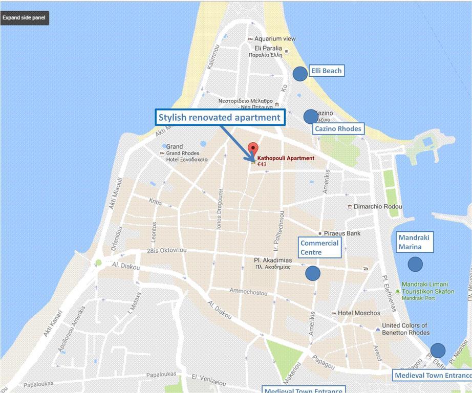 Kathopouli Apartment Rhodes City Luaran gambar